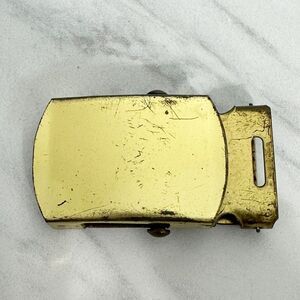 Gold Tone Web Clamp Simple Basic Belt Buckle